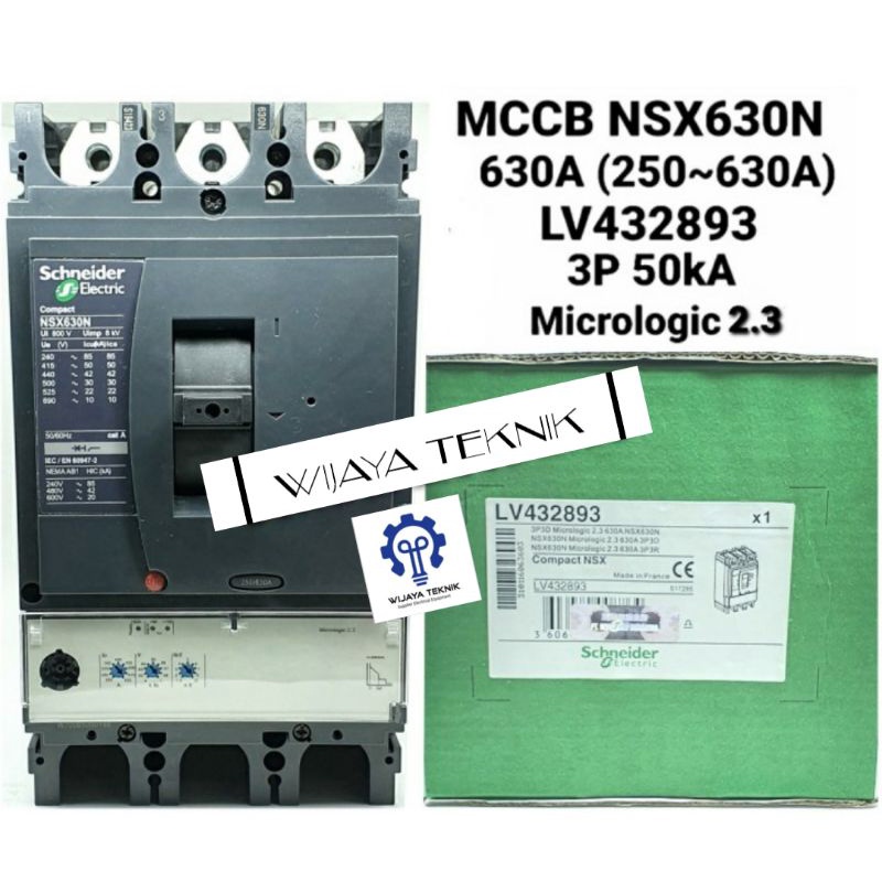MCCB NSX630N 3P 3PHASE 630A SCHNEIDER