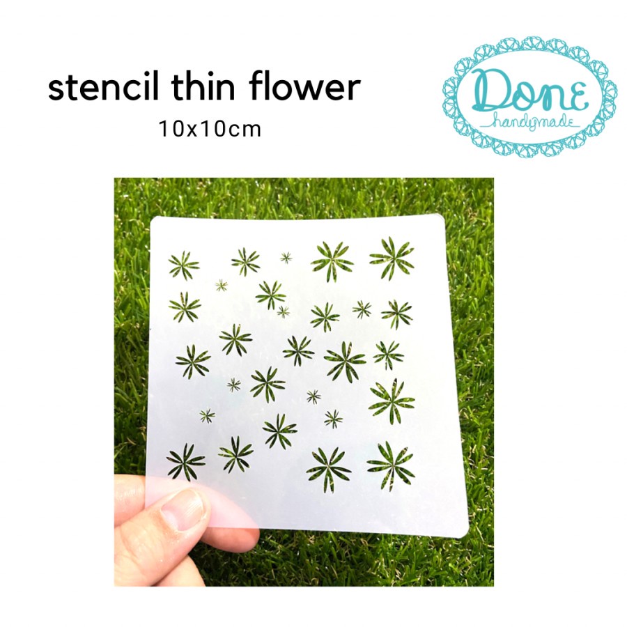 Stencil flower stencil bunga scrapbooking decoupage texture sheet clay