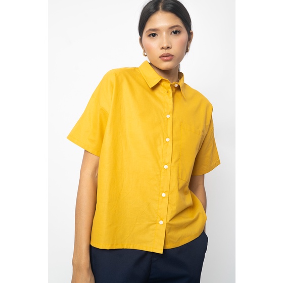 (Defect) Cottonink - Atasan Wanita Mustard Helice