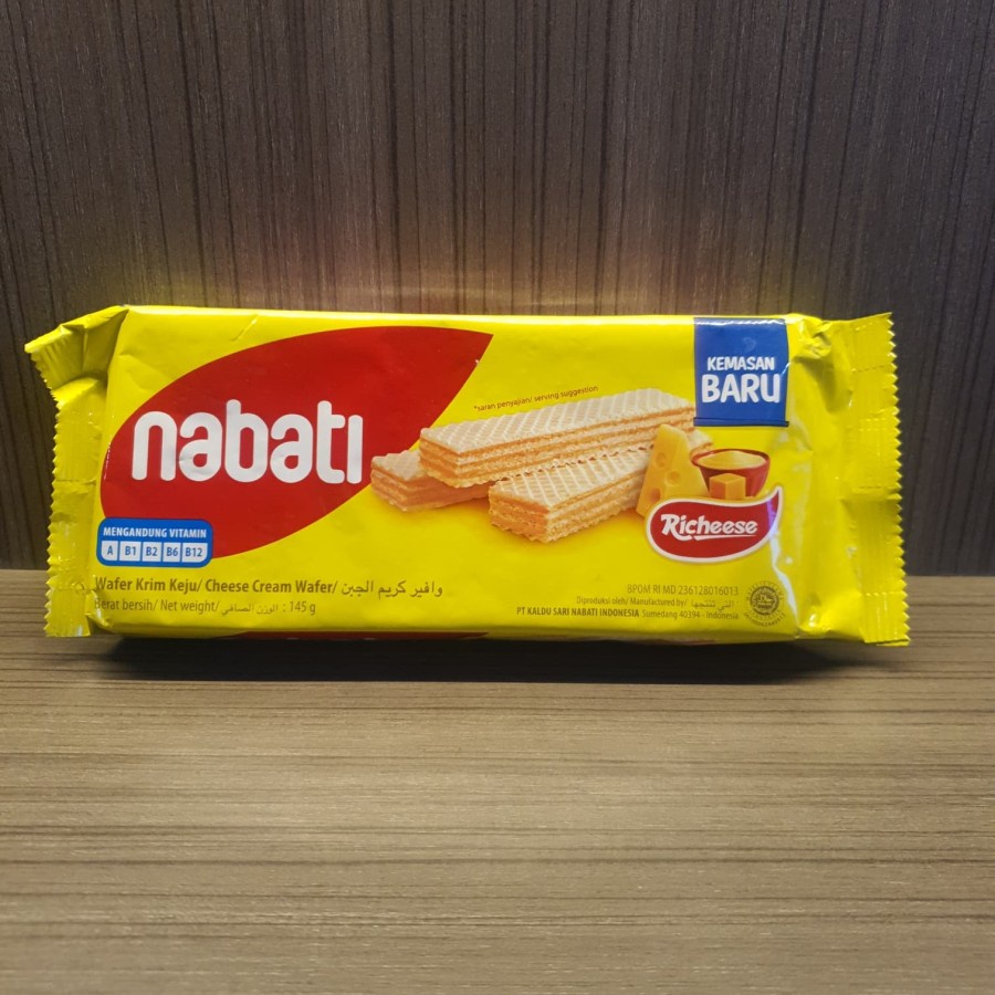 

Richeese Nabati Wafer Cheese Keju 130gram 130 gram (ex 145gr 145 gram)