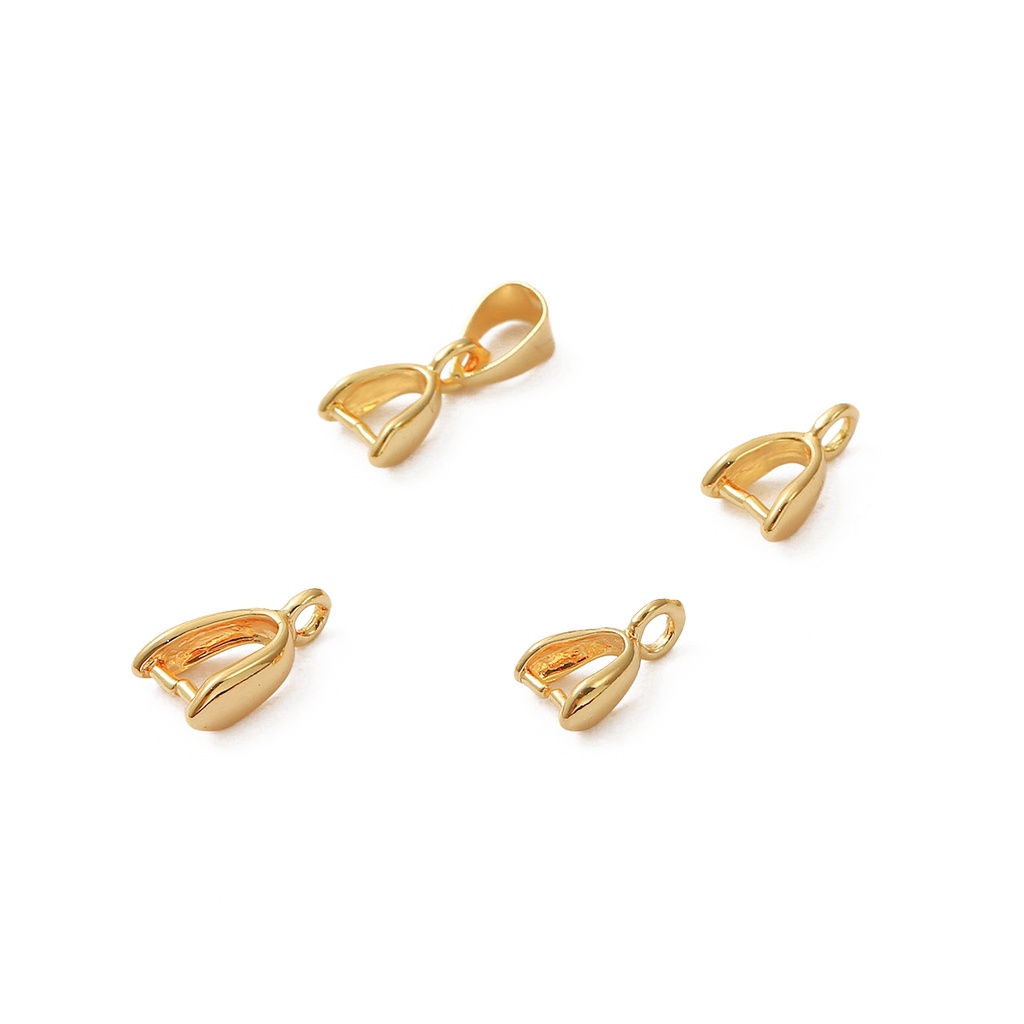 Liontin Klip Konektor 6 Warna Bahan Tembaga Untuk Membuat Perhiasan Kalung