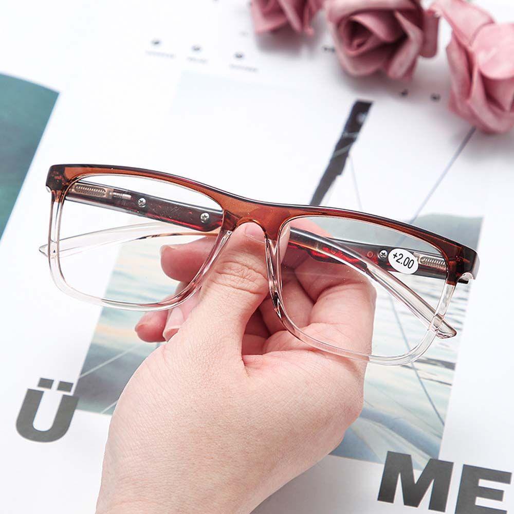 MXBEAUTY Reading Glasses Fashion For Men Red +1.0~+4.0 Optical Square Presbyopic Glasses