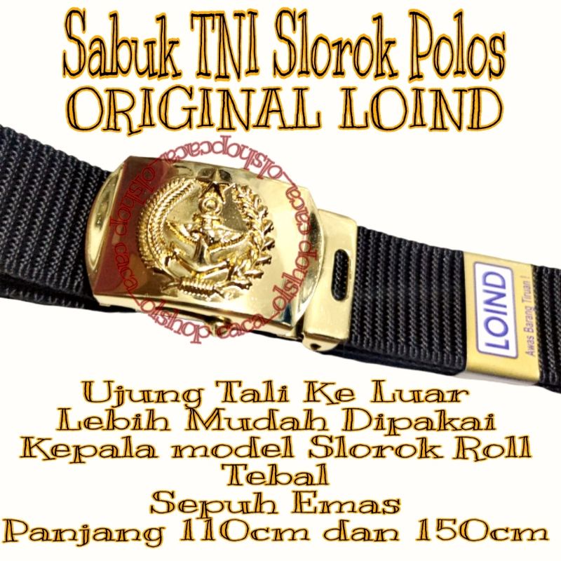 Sabuk PDH TNI AD/AL Merk LOIND Slorok