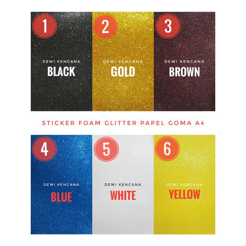 

Sticker Foam Glitter atau Papel Goma A4 ST042