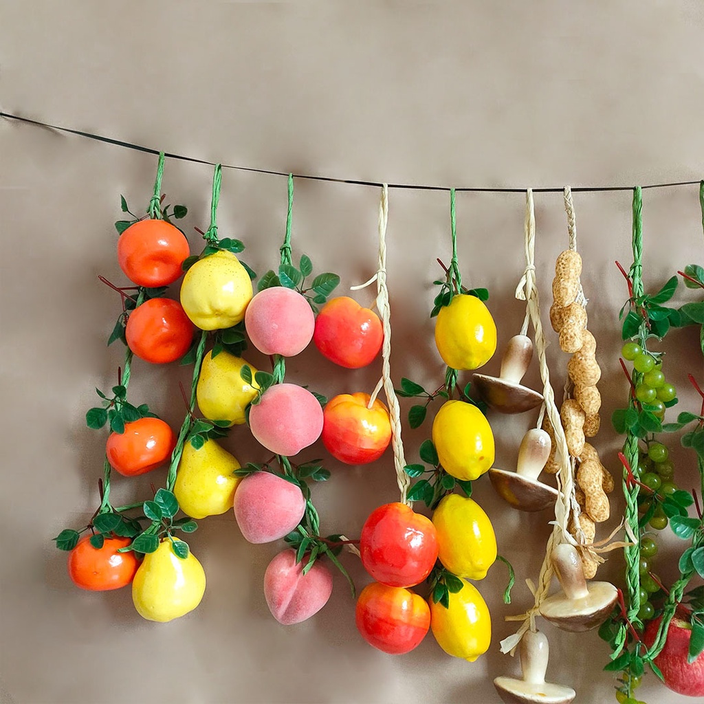 Artificial Fruit Vegetable Garland Buah Sayur Gantung Palsu Buatan Dekorasi Hias Pajangan Rumah