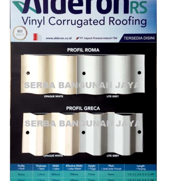 ♪ ALDERON RS ROMA ATAP UPVC Single Layer ✩