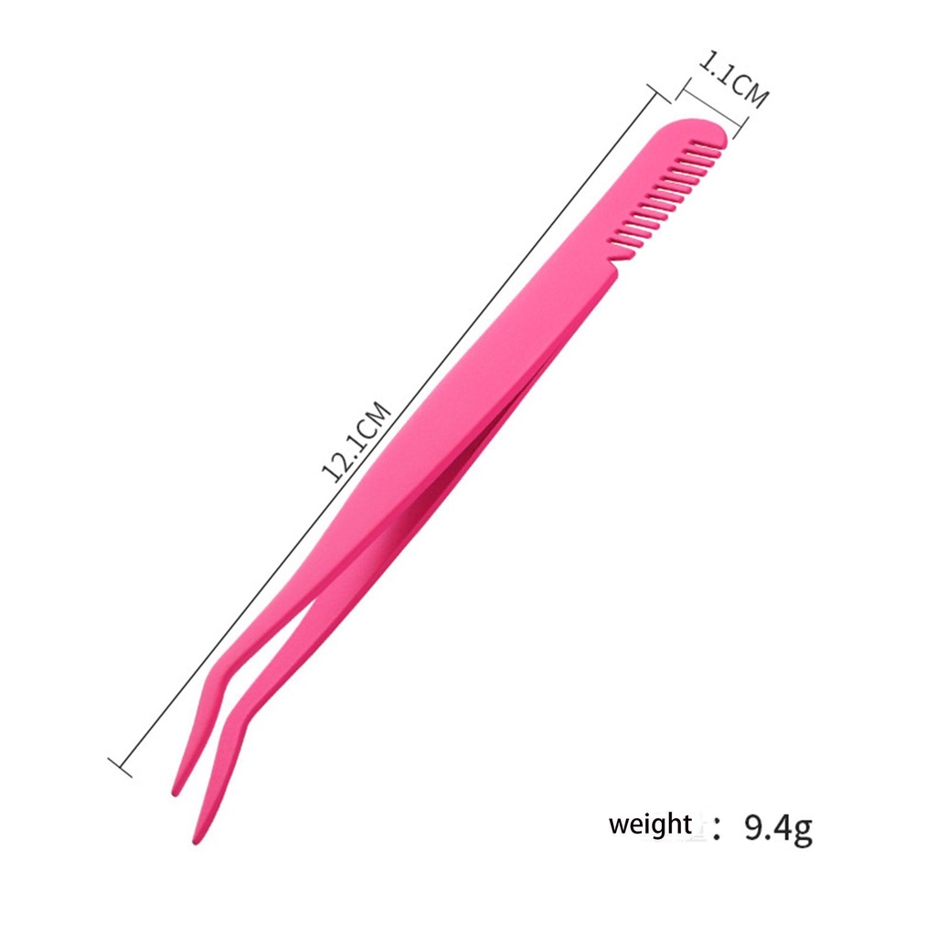 R-flower Pinset Untuk Eyelash Extension Alat Kecantikan Eyelashes Extension Curved Pointed Pinset Sisir Sikat Alis