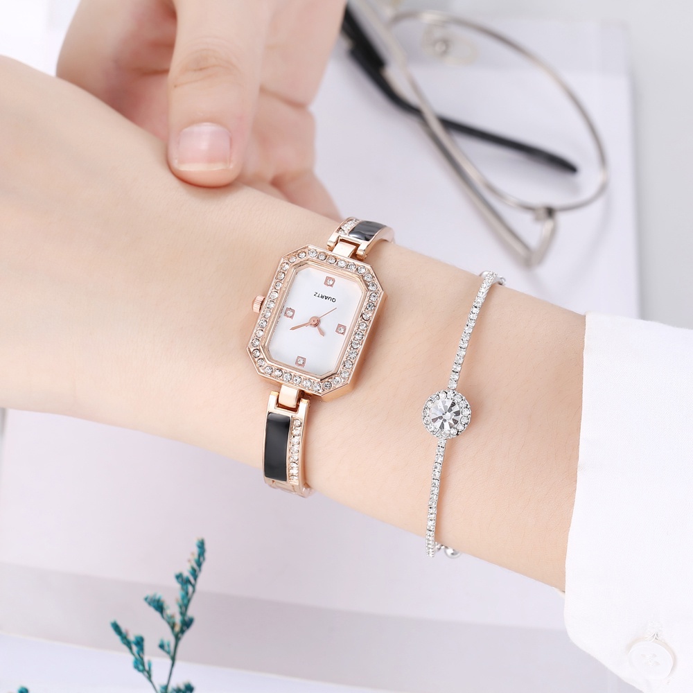 COD Jam Tangan Quartz Strap  Analog Casual Gaya Retro Untuk Wanita Watch Korean Fashion W187-8