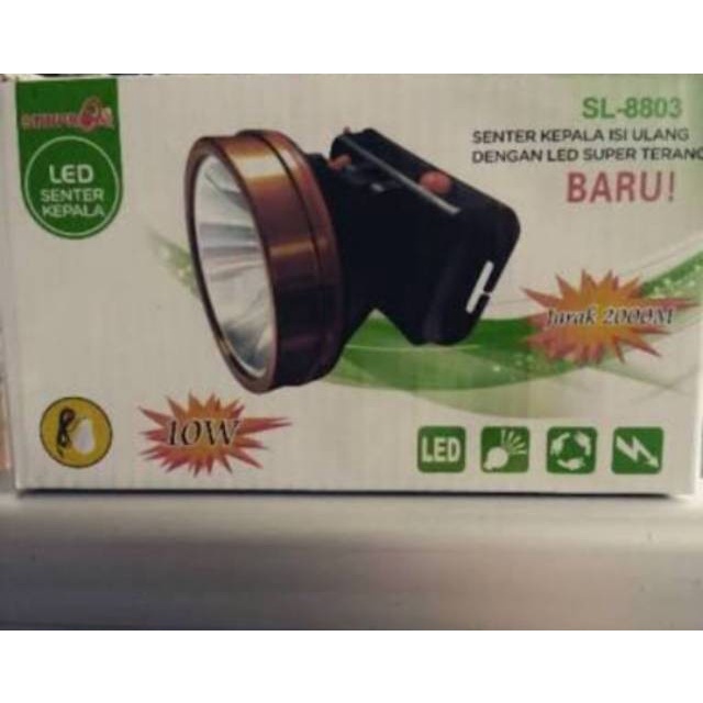 COD SENTER KEPALA LED SUNPRO 10 WATT SL 8803 LED SUPER TERANG