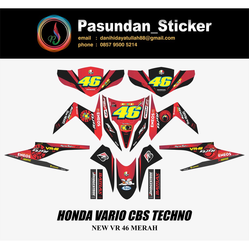 HONDA VARIO CBS TECHNO NEW VR 46 MERAH