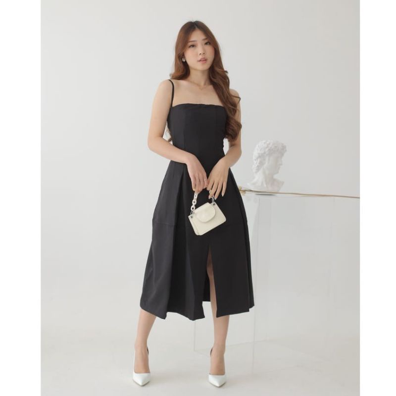 Long Dress Korea Style Dress Vintage Jumbo Belah Samping