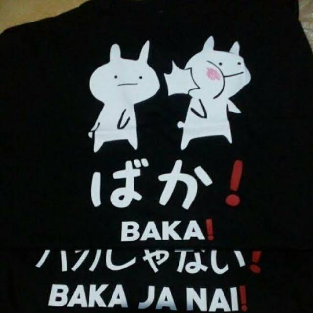 TSHIRT BAKA BAKAJANAI KAOS JEPANG MEME KELINCI