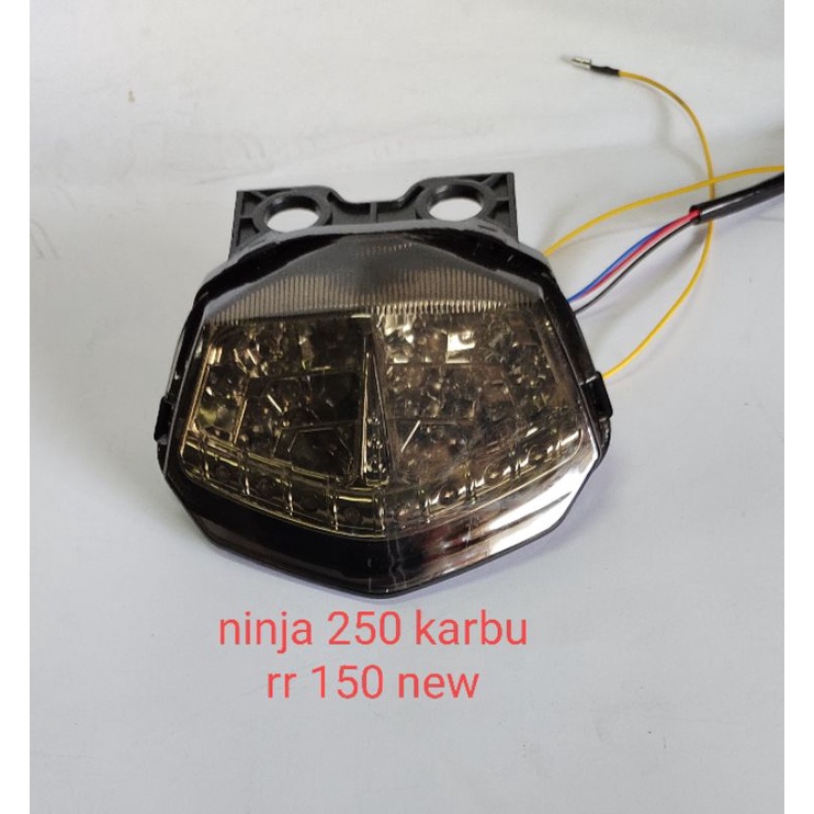STOPLAM LED/Lampu LED stop+sen NINJA 250 KARBU/NINJA 150 RR NEW/NINJA 250 FI 2013-2017. LAMPU STOP LED 3N1 NINJA 250 KARBU . NINJA 250 FI-2017-250 karbu/rr new