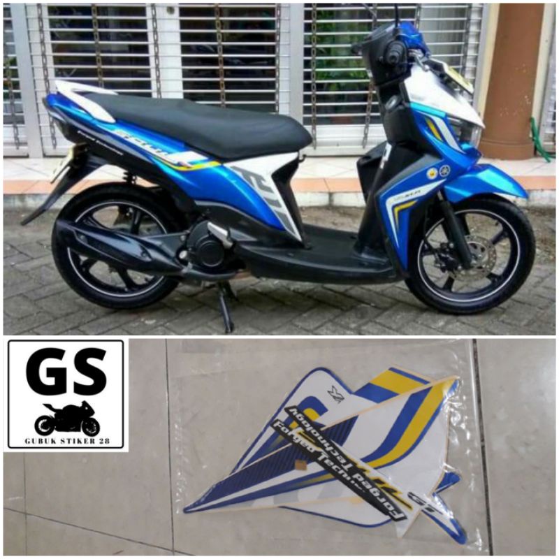 STRIPING STIKER LKS BODY MOTOR YAMAHA MIO SOUL GT 2014 BIRU
