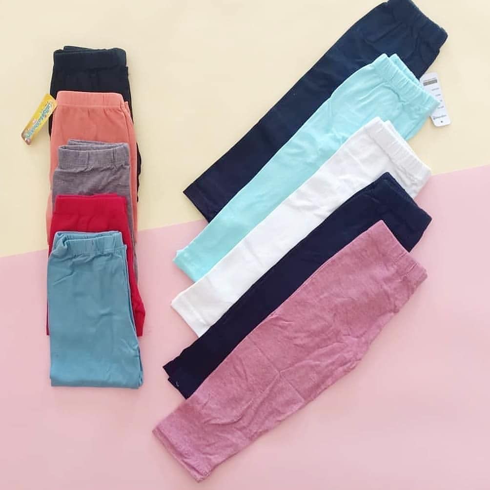 Celana legging anak Perempuan Celana Legging Polos 1-12 Tahun