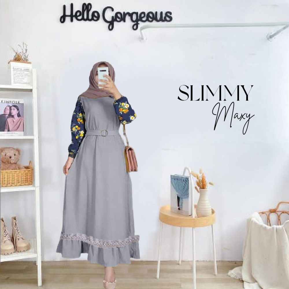 PAKAIAN WANITA DRESS MUSLIM SLIMMY DMR