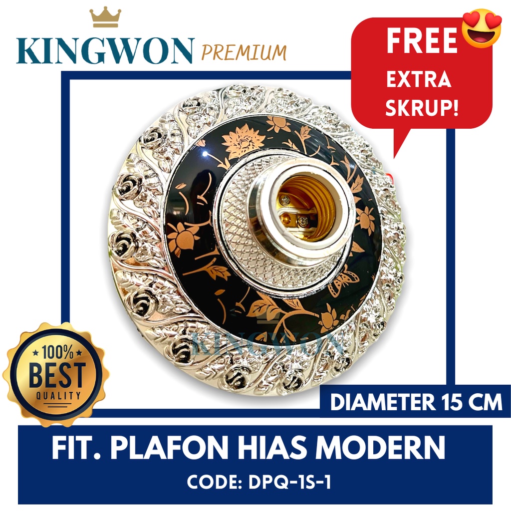 FITTING LAMPU PLAFON HIAS MODERN DPQ-1S-1 KINGWON