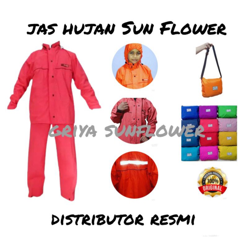 [ ORIGINAL ] JAS HUJAN SUNFLOWER | SUN FLOWER RAINCOAT Pria dan Wanita