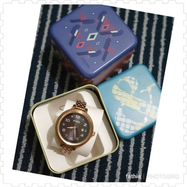JAM FOSSIL JENGKOL BRIDGETTE ROSEGOLD AM4389