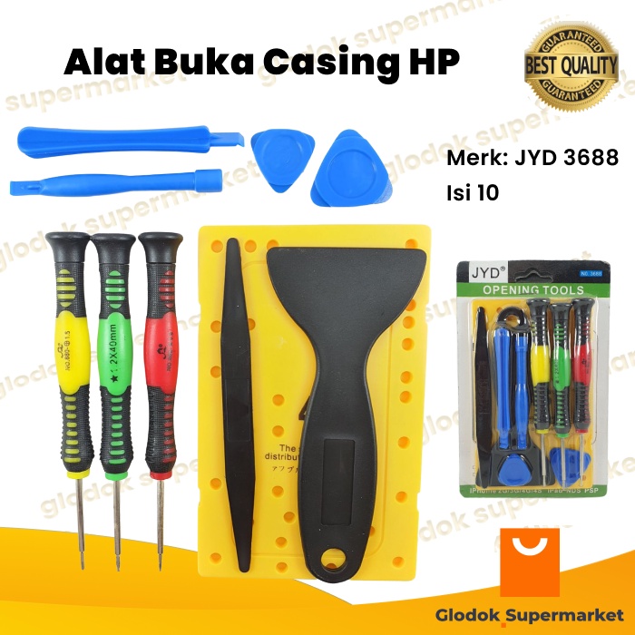 Alat Buka Casing 10 in 1 Pry Tool Set JYD Obeng Pembuka HP I-phone Ipad NDS PSP 3688