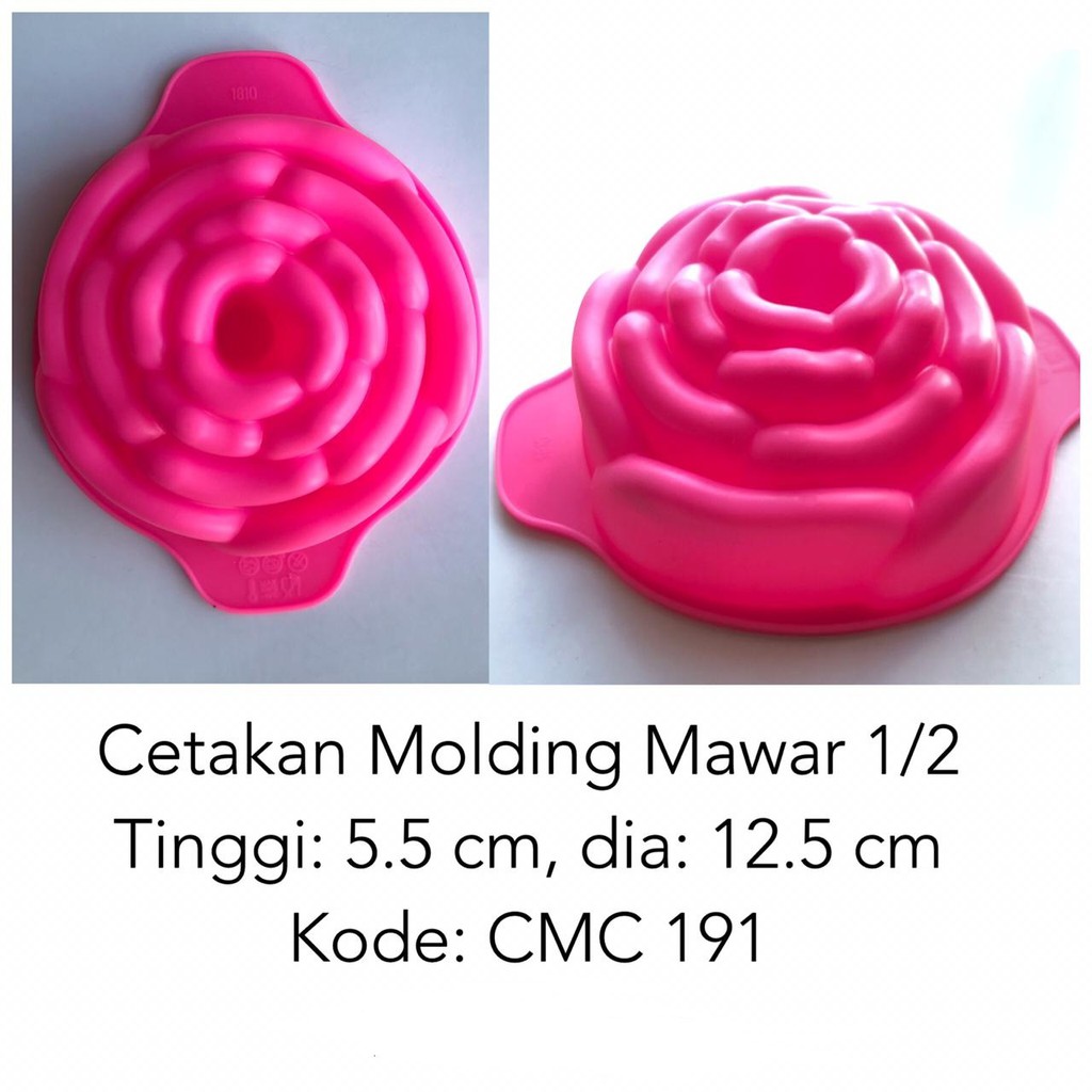 Cetakan Molding Mawar1/2 /Cetakan Molding /Cetakan Pudding /Cetakan Kue/ Cetakan Nasi/Silicone Mould