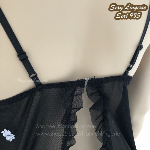 L XL XXL XXXL Lingerie Big Size Jumbo Original Baju Tidur Seksi Halus Transparan Ukuran Besar 985