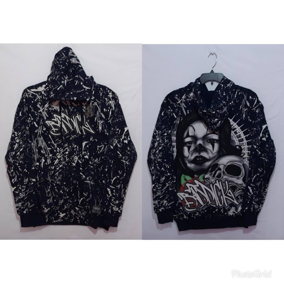 Sweater Zipper Fullprint Original BADDICK Bahan Cotton Sablon Discharge 0024