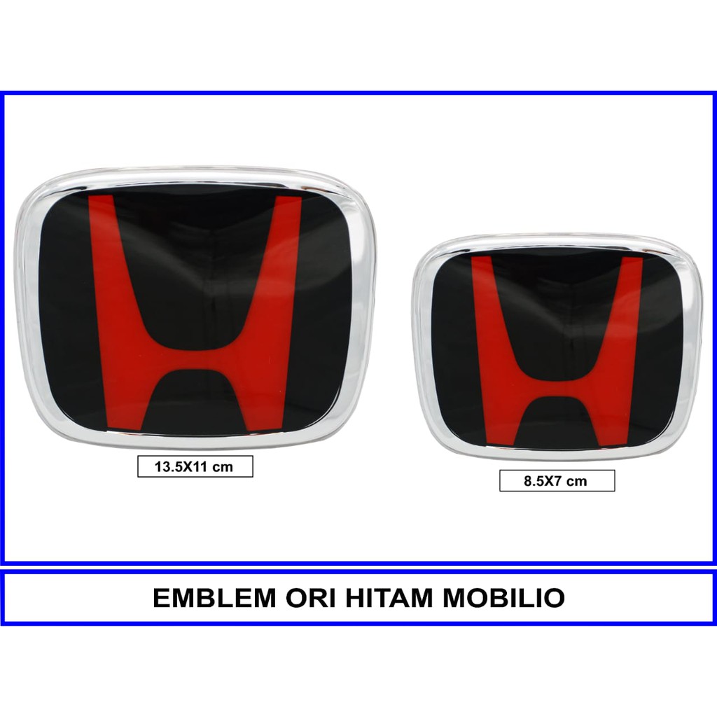 Emblem Logo Honda Depan Belakang Mobil Mobilio Hitam Merah