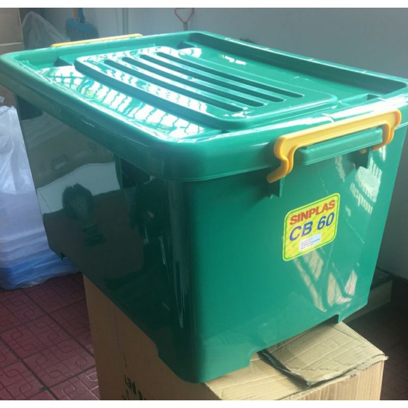 BOX CONTAINER SHINPO CB 60 SINPLAS 60 LITER / KOTAK PLASTIK KONTAINER TEMPAT PENYIMPANAN SERBAGUNA