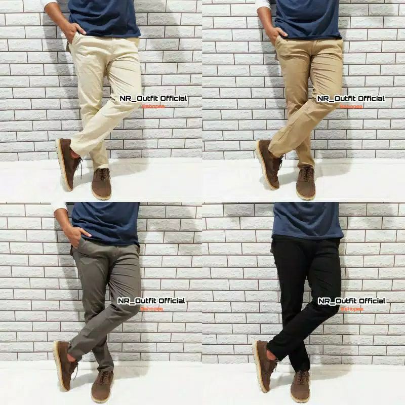 Big Size Ukuran 39-44 Celana Panjang Pria Chino Original Jumbo Stretch Chinos Cowok Dewasa Distro