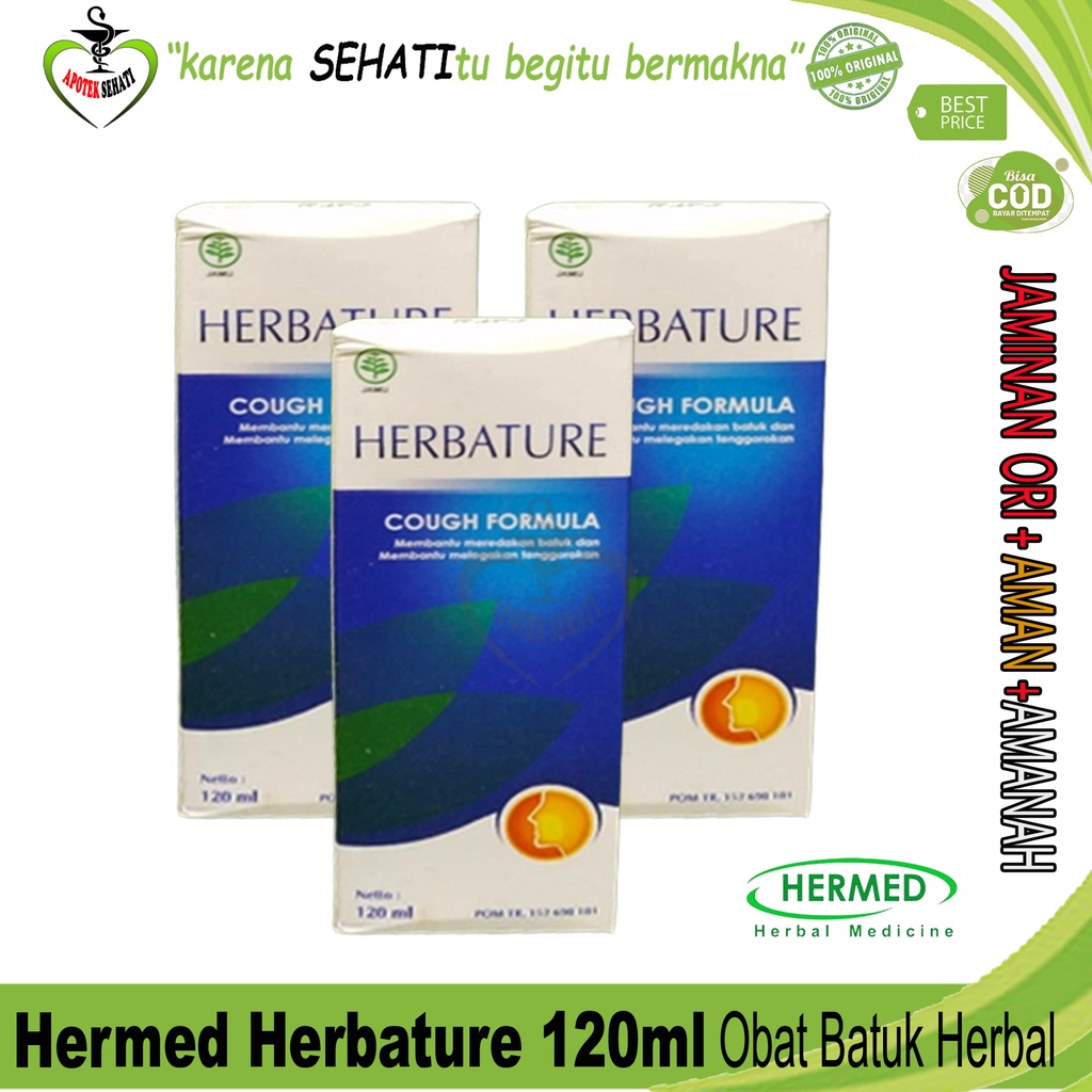 Hermed Herbature Cough Formula Obat Batuk Herbal 120ml BPOM