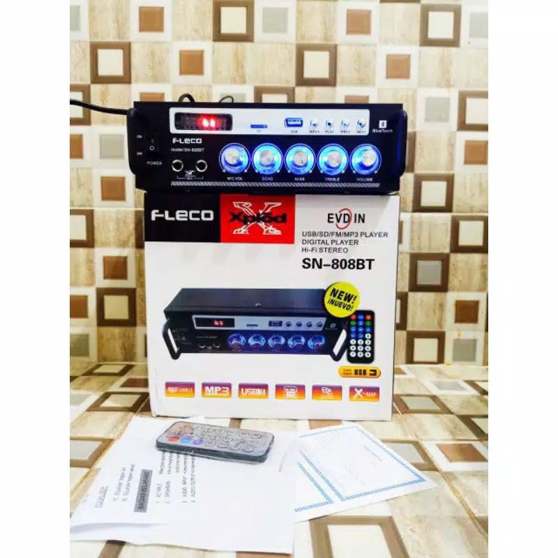 COD // Ampli BT // Amplifier Fleco SN 808BT / Amplifier Bluetooth / Power Amplifier Fleco