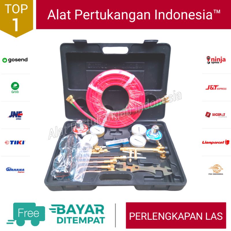 Alat Stang Las Set Argon Oksigen Gas Karbid Setang Welding Cutting Oxygen Acetylene Kit