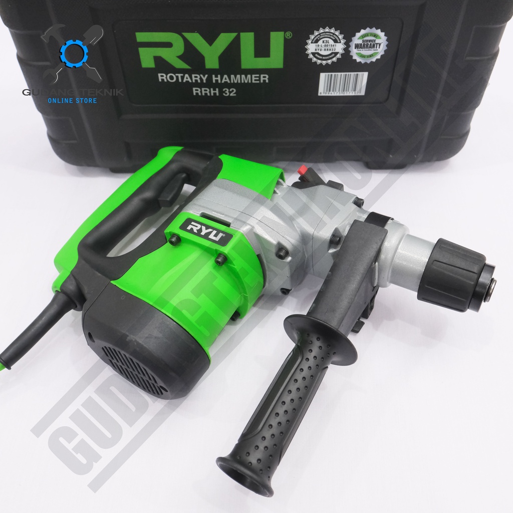 Rotary Hammer RYU RRH32 / Bor Bobok Beton Hammer Drill RRH 32 - Mesin Bor Tangan Bobok Beton RYU