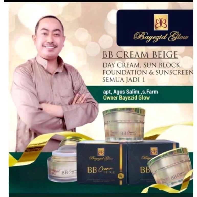 BB CREAM BEIGE BAYESID GLOW KEMASAN BARU PRODUK KK AGUS APOTEKER