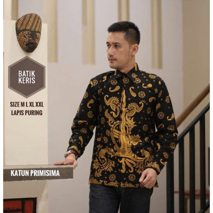 KERIS EMAS DILLAN BATIKSOLOAMANAH KEMEJA BATIK SOLO PRIA LENGAN PANJANG PENDEK LAPIS FURING ATASAN BATIK PREMIUM MODERN KATUN HALUS KERTAJAYA SURYA BRATA ADITYA PARANG MAHKOTA BIRU DONGKER AHY GOLD AMARTA ANGGADA ANTASENA ARJUNA BARATAYUDA BASUDEWA UKAIL