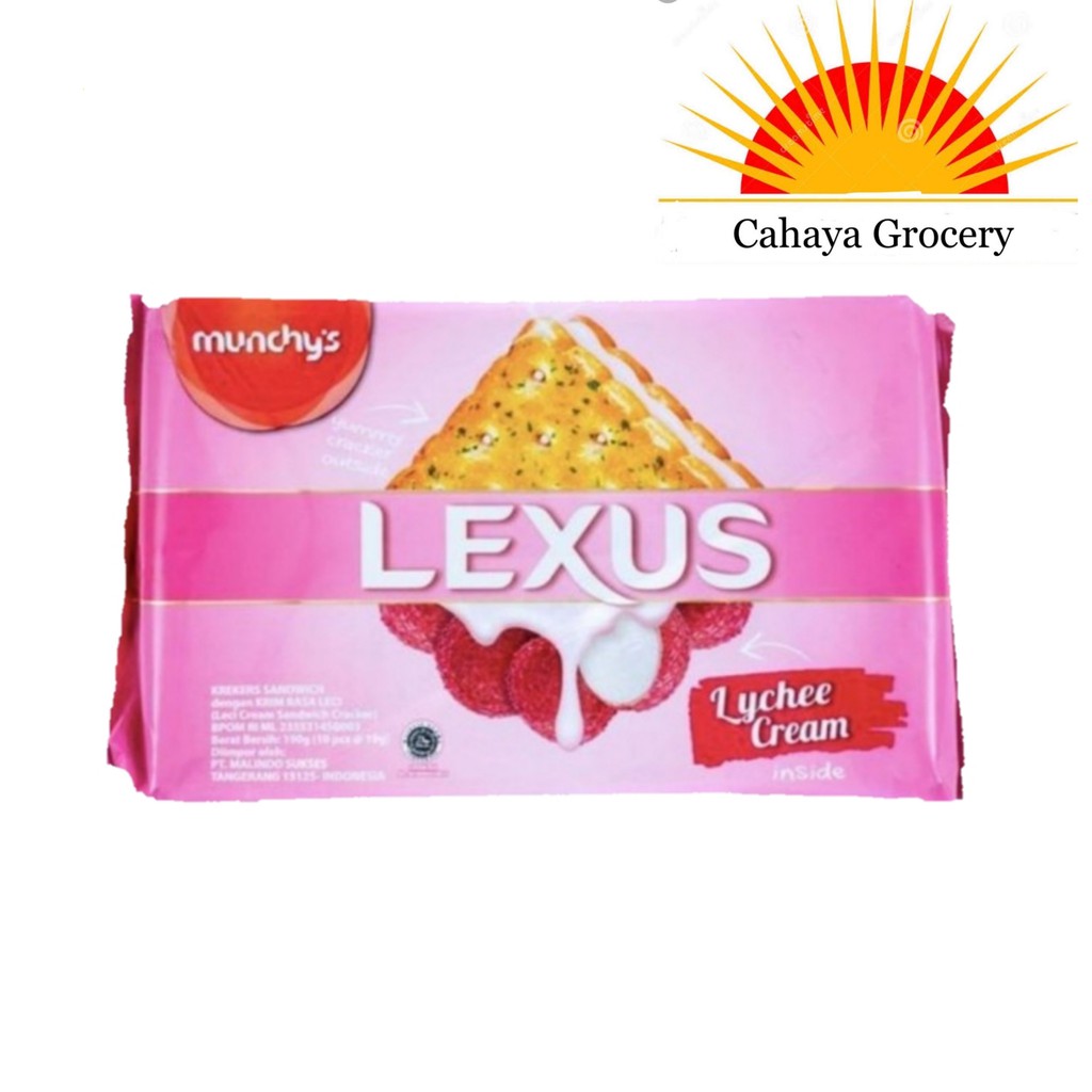 Biscuit Lexus Lychee Cream (Biskuit Lexus Rasa Leci) 190 Gram