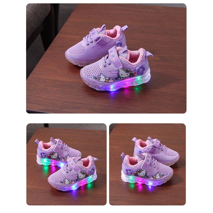 babyfit sepatu lampu helokiti LED sepatu import sneakers GS-908r