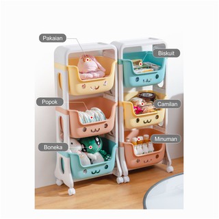 Rak Roda Susun Rak Dapur Kamar Mandi Tempat  Penyimpanan  