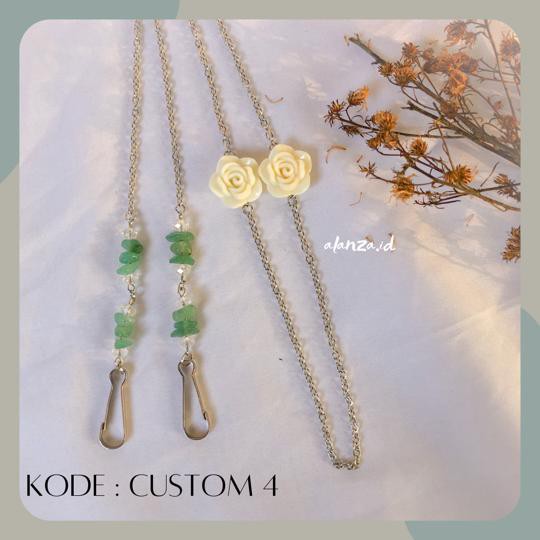 Strap Mask 2in1 Hijab / Strap Mask Cantol / Kalung Masker  / Konektor Masker/  Custom 4 by alanza.id