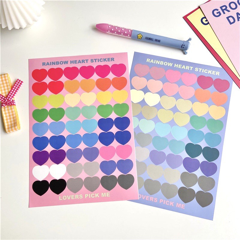

Special Edition Rainbow Heart Sticker ( Sticker korea Sticker bujo Sticker journaling aesthetic )