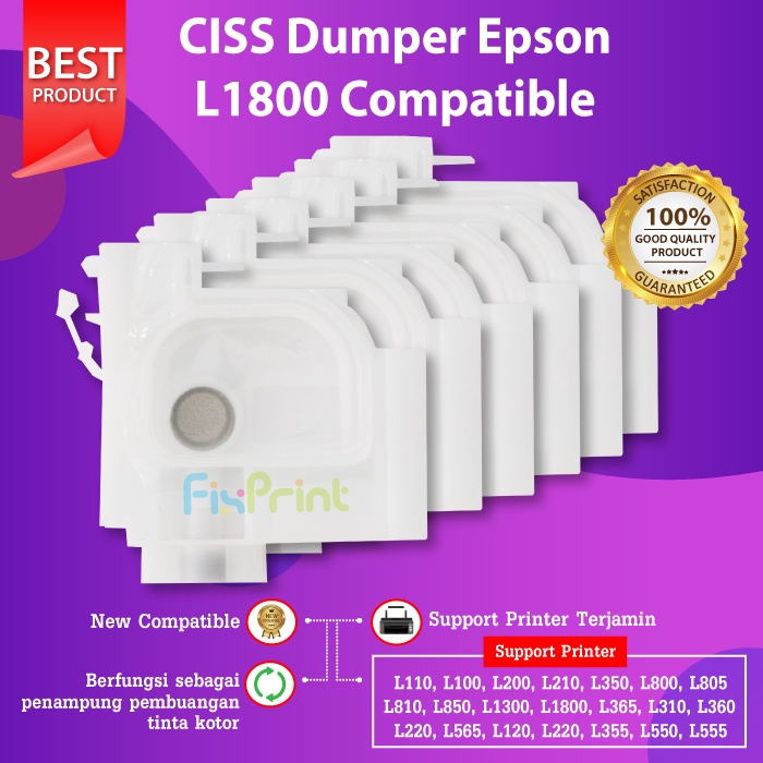 Cartridge Adapter Epson L120 L121 L800 L805 L810 L1300 L1800 Damper CISS Tinta L550 L555 L565 L360