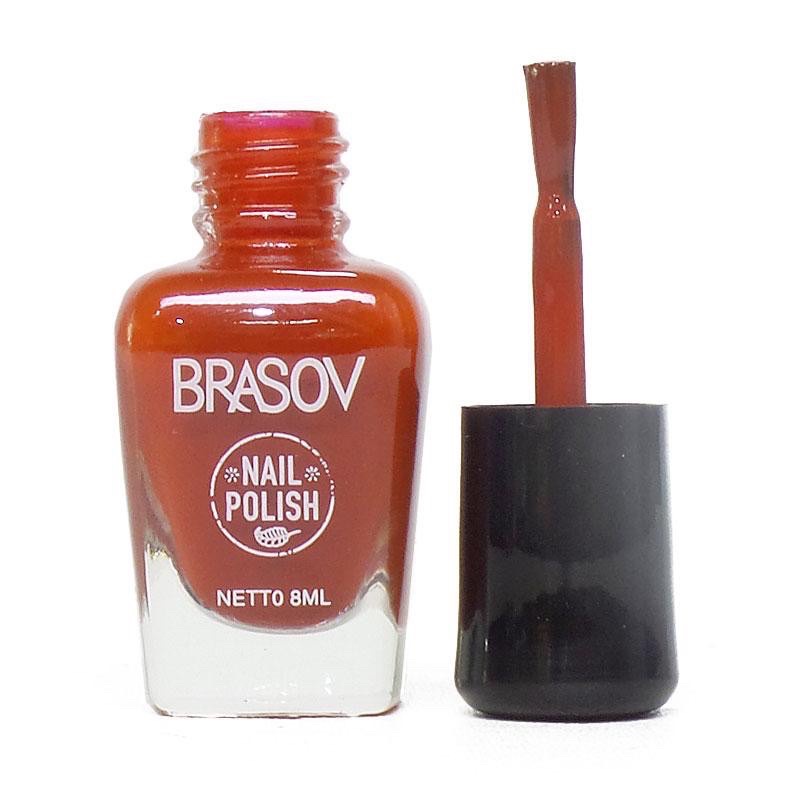 NAIL POLISH BRASOV WARNA HITAM,MERAH,PINK,PUTIH NETTO 8ml