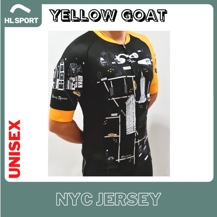 Yellow Goat Cycling Jersey Sepeda NYC UNISEX