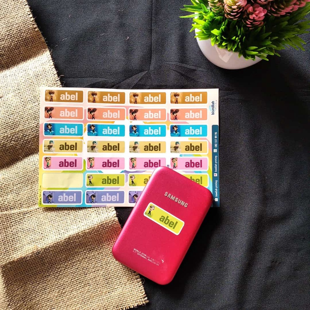 

[PART 1] Stiker Label Nama / stiker nama (pemesanan min 2)