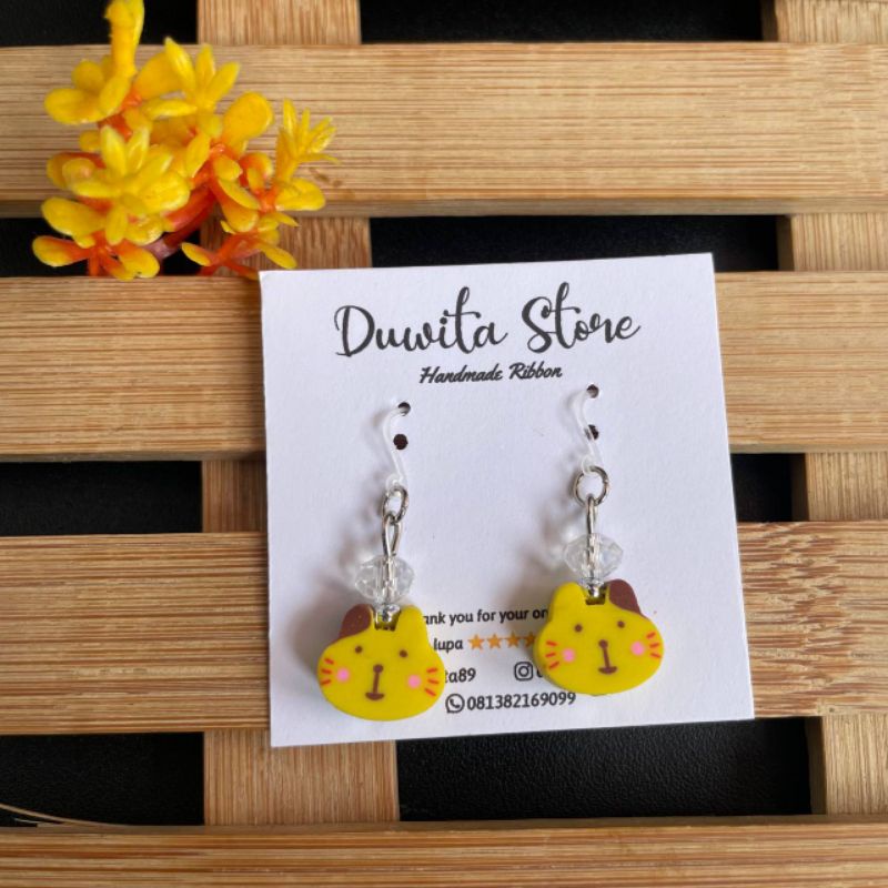 HANDMADE ANTING ANAK KAITAN PLASTIK MOTIF BINATANG-1