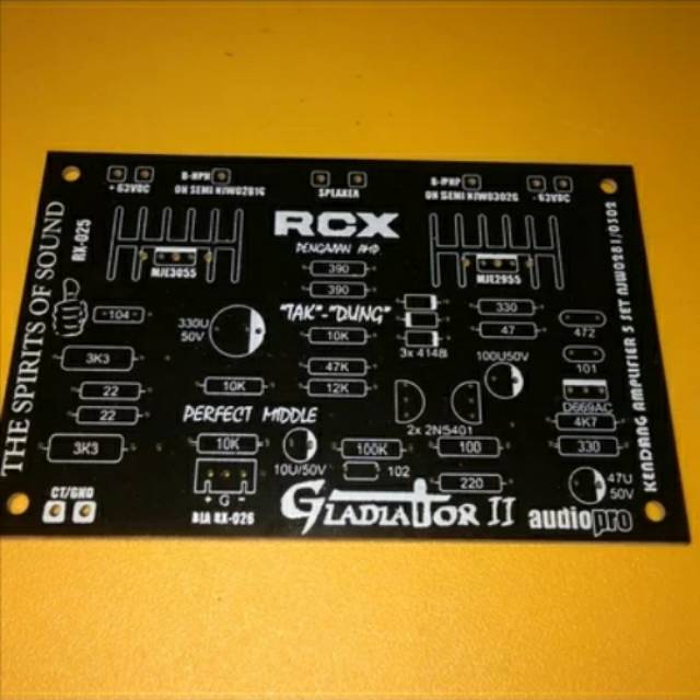 PCB Power Amplifier Gladiator II Safari Modif untuk Middle Tak Dung