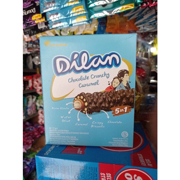 

Dilan chocolate crunchy caramel 1box isi 12pcs