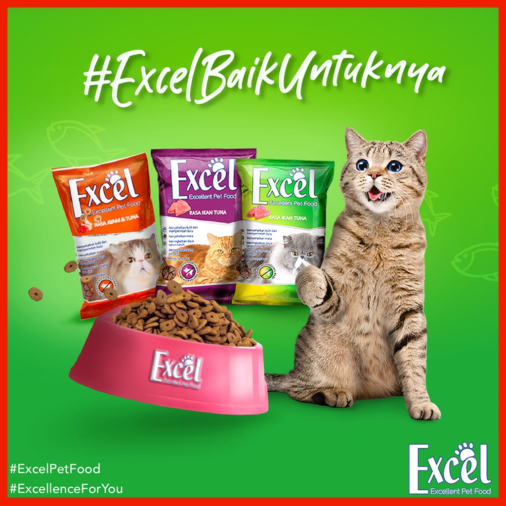 Makanan Kucing Excel Freshpack 500gr Excel Kitten donat Excel Ikan Excel Segitiga  500 gr