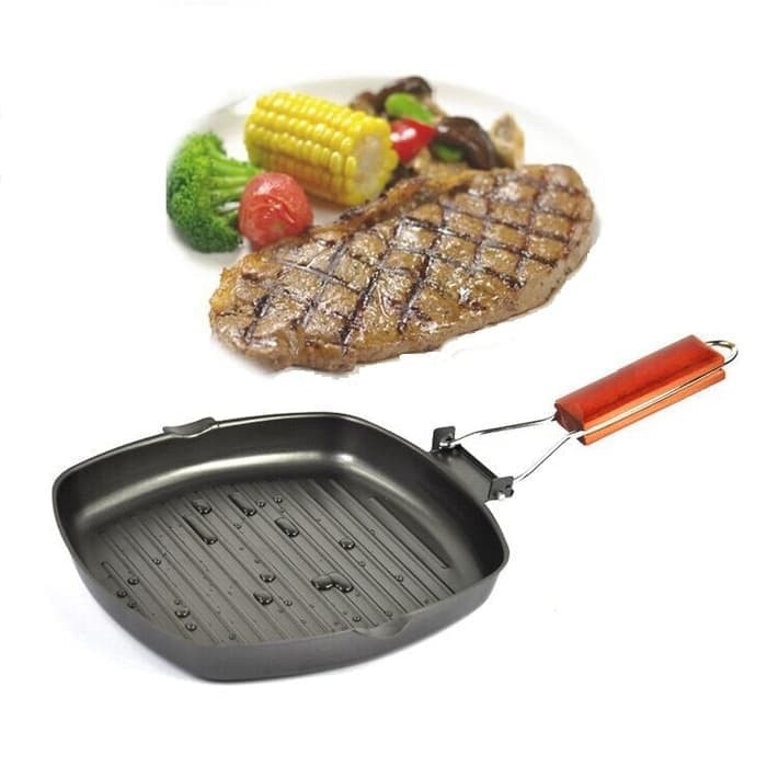 Square Grill Pan Lipat 22 cm
